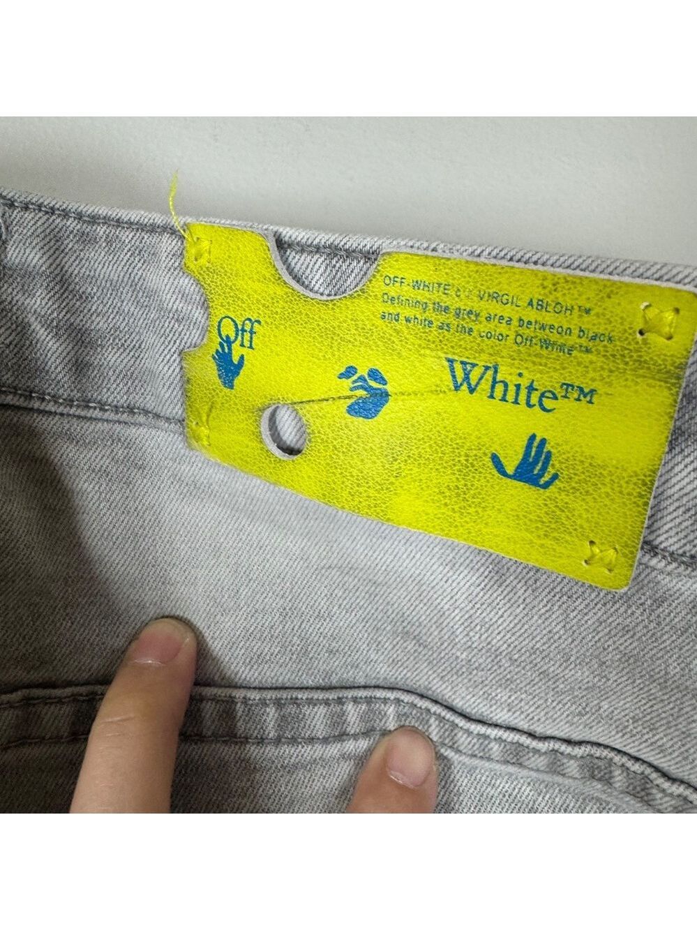 Off-White c/o Virgil Abloh Main Label 2013 Orange Graphic Skinny Jeans size 36 - Picture 6 of 15
